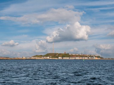 Alman Körfezi, Kuzey Denizi, Almanya 'da daireleri olan Helgoland Adası Panoraması