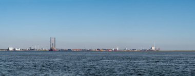 Esbjerg limanı kıyısı, Jutland, Fano Körfezi, Wadden Denizi, Kuzey Denizi, Danimarka
