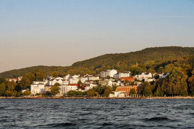 Coastline of Sassnitz and Jasmund National Park from Baltic Sea, Ruegen island, Mecklenburg-Vorpommern, Germany clipart