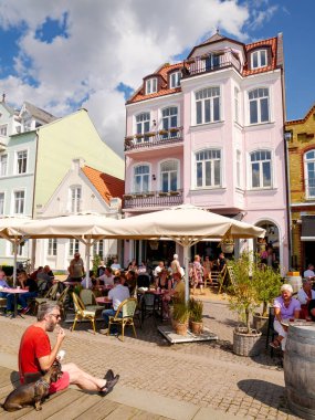 Sonderborg, Danimarka - 27 Temmuz 2024: Havnegade Gezinti Alanı, Als Adası, Güney Danimarka