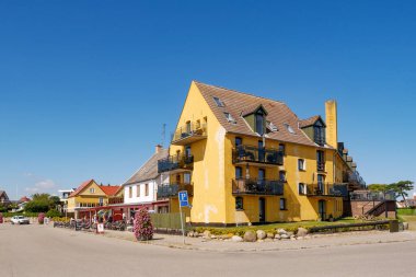 Rodvig, Denmark - Aug 6, 2024: Rodvig Harbour, marina on the southeastern coast of Zealand, Denmark. clipart