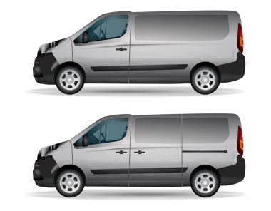 Klasik minibüs taşıma aracının görüntüsü izole edildi