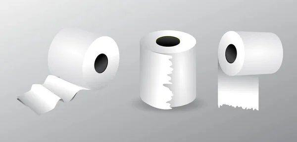 Illustration White Roll Paper Isolated — Image vectorielle