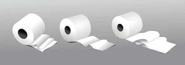 Illustration White Roll Paper Isolated —  Vetores de Stock