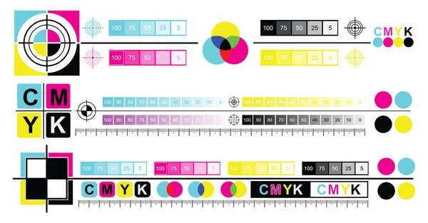 stock vector rgb and cmyk mixing diagram colored