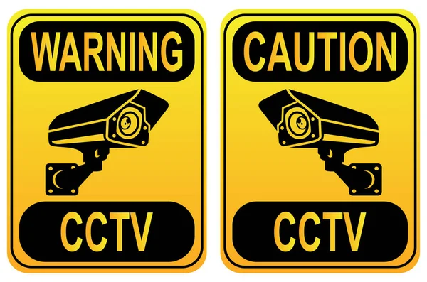 Ilustración Del Signo Videovigilancia Del Signo Televisión Circuito Cerrado Aislado — Vector de stock