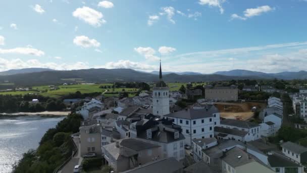 Spanya Asturias Taki Castropol Hava Aracı Görüntüsü Castropol Span Mayis — Stok video