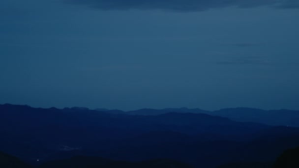 Landscape Scenery Dusk Sunset Mountains Majestic Blue Sky Clouds Beautiful — Stock video