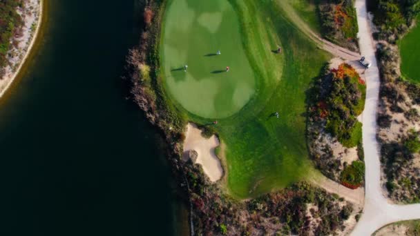 Plan Drone Haut Vers Bas Terrain Golf Country Club Avec — Video
