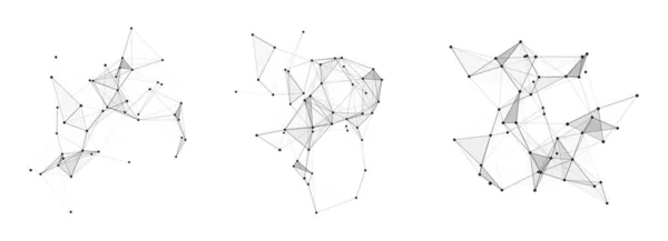 Ensemble Formes Interprétées Par Intelligence Artificielle Sur Fond Blanc Concept — Image vectorielle