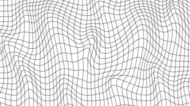 Beyaz arka planda soyut dalgalı 3D ağ örgüsü. Geometrik dinamik dalga. Üç boyutlu teknoloji kablo çerçevesi. Vektör illüstrasyonu.