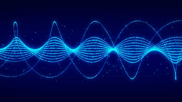 Futuristic Dynamic Swirling Digital Wave Abstract Nanotechnology Flow Science Background — Φωτογραφία Αρχείου