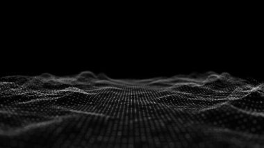 Digital wireframe landscape. Wireframe terrain polygon landscape design. Digital cyberspace in mountains with valleys. 3D rendering.