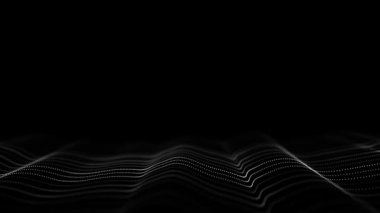 Üç boyutlu dijital dalga. Teknoloji dalgası. Dijital yapıyı aktar. Siber teknoloji geçmişi. 3B görüntüleme.