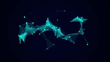 Ağ bağlantısı yapısı. Teknoloji ve gelecek kavramı. İletişim ve web konsepti. Büyük veri görselleştirmesi. 3B görüntüleme.