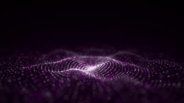 Üç boyutlu dijital dairesel dinamik dalga. Teknoloji akıllı dalgası. Kusursuz akış dijital yapısı. Siber teknoloji geçmişi. 3B görüntüleme.