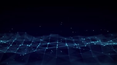 Digital wireframe landscape. Wireframe terrain polygon landscape design. Digital cyberspace in mountains with valleys. 3D rendering.