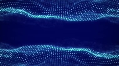 3D dinamik çift dijital dalga. Akıllı teknoloji dalgası. Dijital yapıyı aktar. Siber teknoloji geçmişi. 3B görüntüleme.