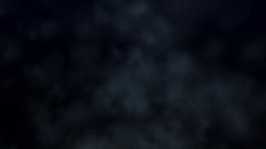 Siyah arka planda beyaz duman. Dinamik soyut. 3B görüntüleme.