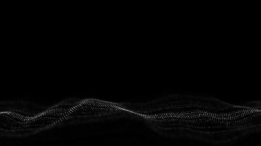 Üç boyutlu dijital dalga. Teknoloji dalgası. Dijital yapıyı aktar. Siber teknoloji geçmişi. 3B görüntüleme.