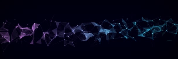 Futuristische Globale Netzwerkverbindungsstruktur Digitaler Datenfluss Bereich Der Cybersicherheit Wissenschaft Hintergrundkonzept — Stockvideo