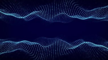 3D dinamik çift dijital dalga. Akıllı teknoloji dalgası. Dijital yapıyı aktar. Siber teknoloji geçmişi. 3B görüntüleme.