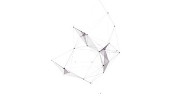 Futuristic network connection structure on white background. Concept of hi tech and future. Communication and web concept. Big data visualization. 3D rendering.