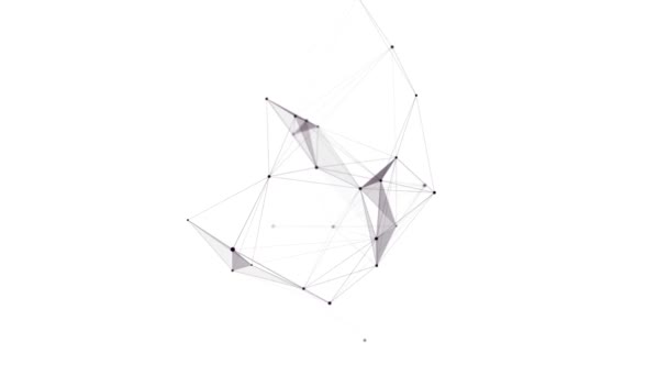 Футуристична Структура Єднання Мережі Білому Тлі Концепція Технології Майбутнього Комунікація — стокове відео
