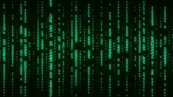 Цифровой Фон Зеленой Матрицы Концепция Кодирования Взлома Абстрактная Концепция Данных — стоковое фото
