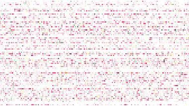 Soyut dinamik arkaplan, beyaz arkaplanda parlak noktalar var. Yanıp sönen noktaların şebekesi. Bilimsel verilerin siber uzayda akışı. 3d oluşturma.