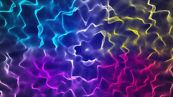 Równoważnik Muzyki Muzyka Fal Cząsteczkowych Abstrakcyjna Wizualizacja Dźwięku Abstrakcyjna Futurystyczna — Zdjęcie stockowe
