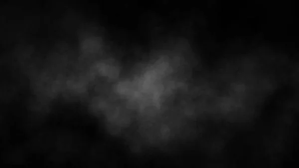 Humo Blanco Sobre Fondo Oscuro Niebla Abstracta Dinámica Renderizado — Foto de Stock