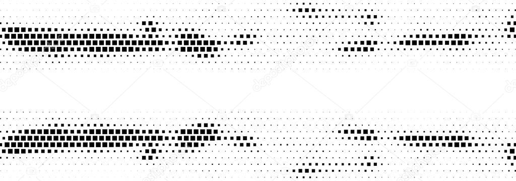 Double gradient of halftone black dots on a white background. Pop art texture. Comic background. Vector illustration.