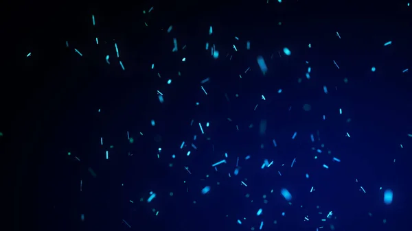 暗い背景にダイナミックな燃えるような飛行火花 燃える青い粒子の流れ 3Dレンダリング — ストック写真