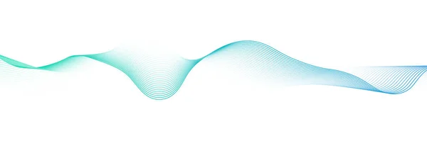 Абстрактна Градієнтна Гладка Хвиля Білому Тлі Динамічна Звукова Хвиля Елемент — стоковий вектор
