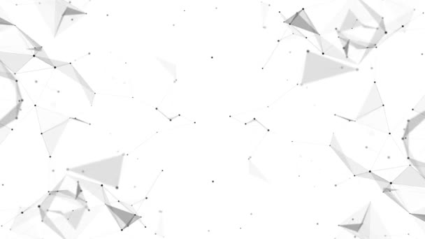 Abstracte Geometrische Achtergrond Met Verbindingspunten Lijnen Abstracte Witte Digitale Achtergrond — Stockvideo
