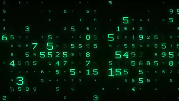 Matriks Hijau Latar Belakang Digital Coding Atau Hacking Konsep Konsep — Stok Video