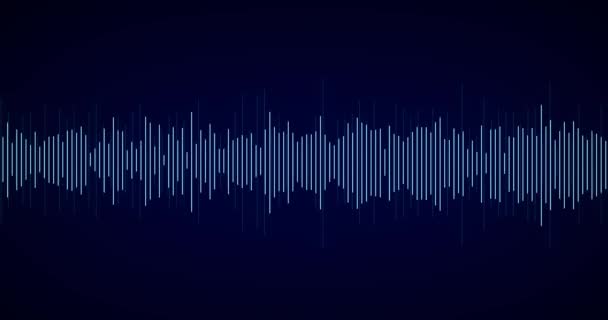 Уравнитель Звуковых Волн Эффектом Глюка Анимация Аудио Частот Амплитуда Потока — стоковое видео