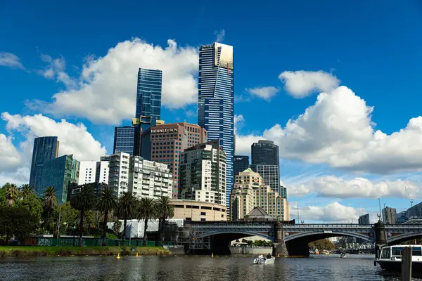 Melbourne Australia Aprile 2024 Veduta Del Ponte Dei Principi Cbd — Foto Stock