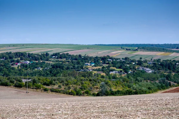 Vila Sapohiv Perto Borshchiv Região Ternopil Paisagem Rural Pacífica Fim — Fotografia de Stock
