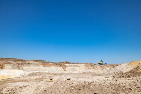 Quarry Extraction Porcelain Clay Kaolin Quartz Sand Open Pit Mine — Stock Photo, Image