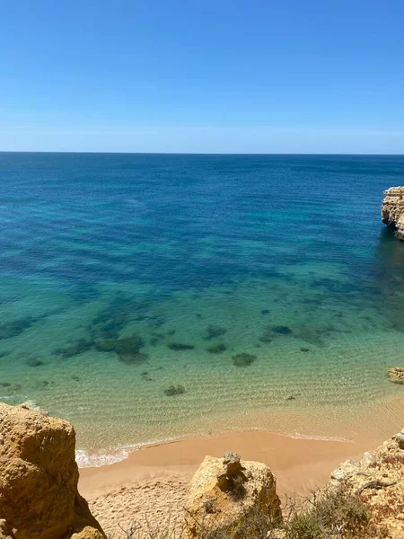 Wybrzeże Oceanu Atlantyckiego Algarve Portugalia — Zdjęcie stockowe