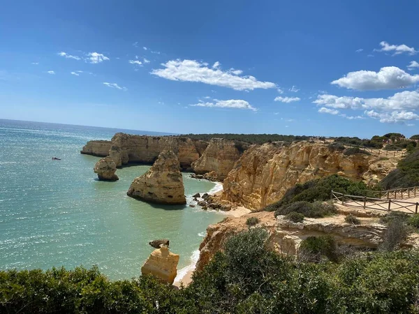 Piękny Widok Plażę Algarve Portugalia — Zdjęcie stockowe