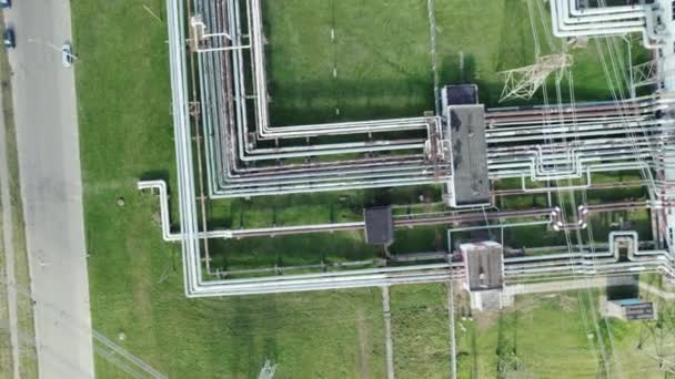 Chp Vista Altura Estrutura Gasoduto Questões Ambientais Sistema Transporte Água — Vídeo de Stock