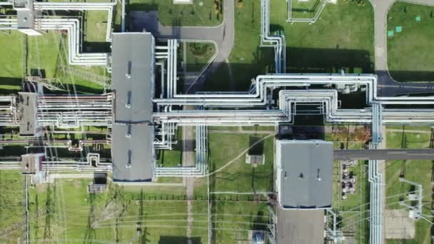 从高处看管道结构 环境问题 能源运输系统 — 图库视频影像