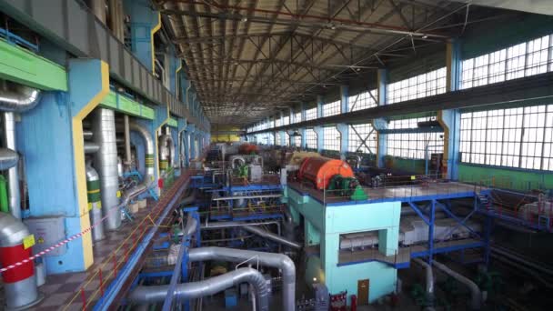 Weißrussland Minsk September 2022 Inneren Eines Riesigen Wärmekraftwerks Blick Auf — Stockvideo