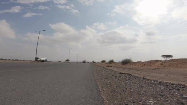 Timelapse Μέση Ανατολική Οδικό Ταξίδι Θέα Του Αυτοκινητόδρομου Μια Περιοχή — Αρχείο Βίντεο
