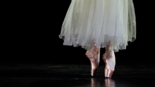 Belarús Minsk Junio 2023 Mujer Elegante Tutú Blanco Danza Ballet — Vídeo de stock