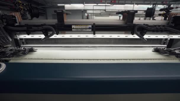 纺纱厂 面料生产 合成纤维线 轻工业纺纱机 — 图库视频影像