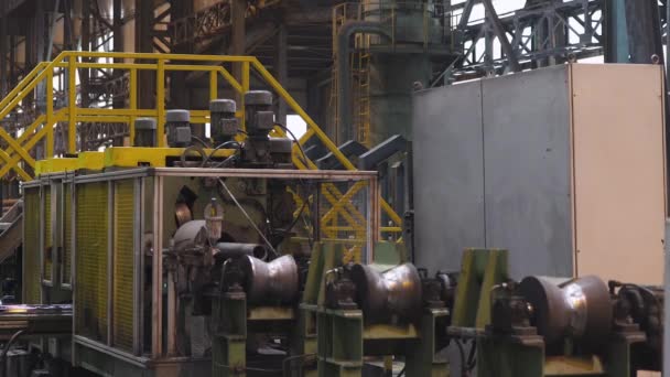 Indústria Pesada Moinho Aço Produção Tubos Aço Tubos Prontos Transportados — Vídeo de Stock